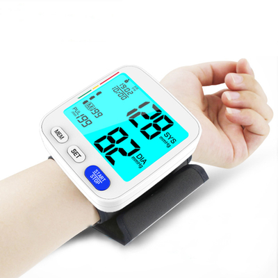 180bpm Household Blood Pressure Monitor Removable Battery ABS Wrist Device