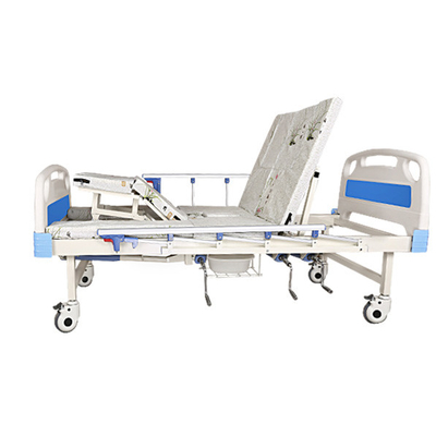 Hospital Nursing Bed Manual 2 Crank ABS Multi-function Bed 200kg Load CE Approved