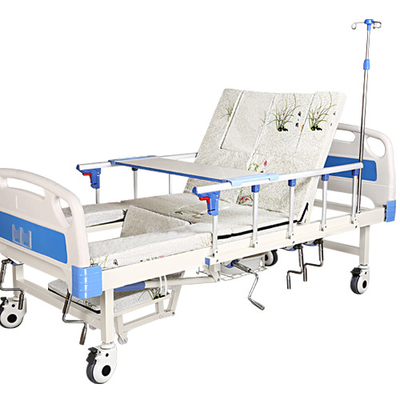 Hospital Nursing Bed Manual 2 Crank ABS Multi-function Bed 200kg Load CE Approved