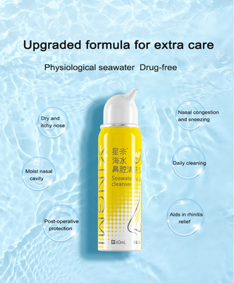 Baby Rhinitis Electric Nasal Irrigation System 60ml Washer Spray Sea Salt Water Care Cleaner