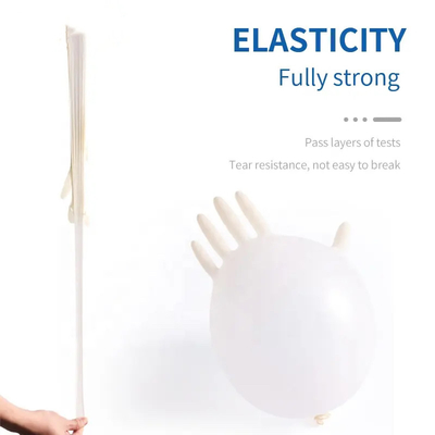 Rubber Latex Sterile Disposable Examination Gloves 14.6 * 11.5cm For Hospital