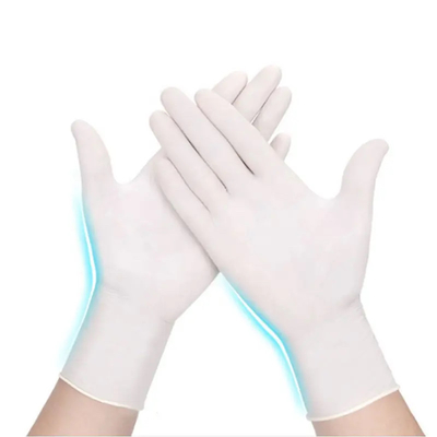 Rubber Latex Sterile Disposable Examination Gloves 14.6 * 11.5cm For Hospital