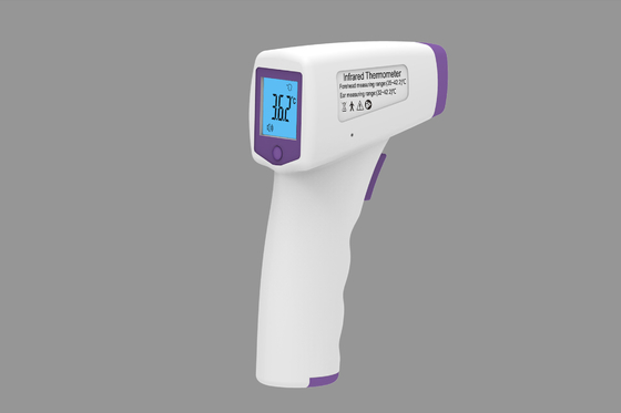 Plastic LCD Medical Forehead Thermometer 15cm Laser