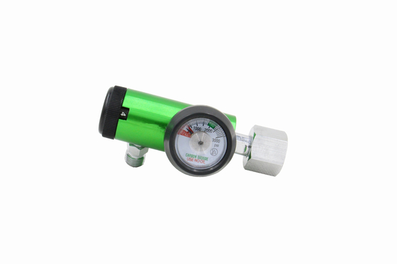Aluminum Brass Portable Oxygen Regulator , Click Adjustable High Pressure Regulator