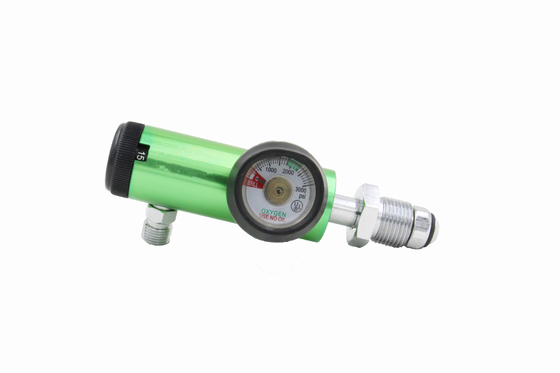 Aluminum Brass Portable Oxygen Regulator , Click Adjustable High Pressure Regulator