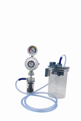 Vacuum Portable Oxygen Regulator ABS , 1l Suction Jar With Regulator