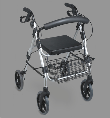 PVC Elderly Light Collapsible Wheelchair Rollator Rolling Walker Aluminum
