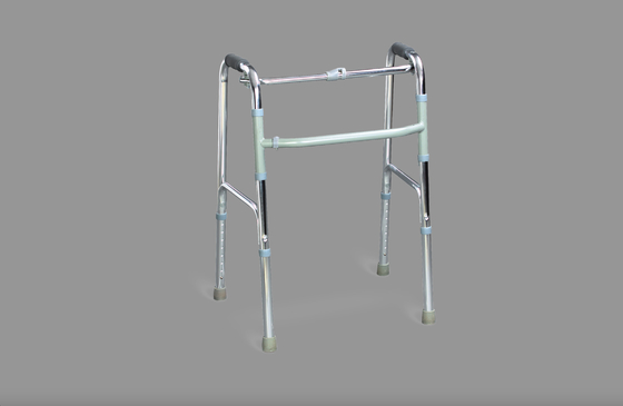 Anti Sliding Aluminum Adjustable Folding Walker , Stable Light Weight Rollator Walker