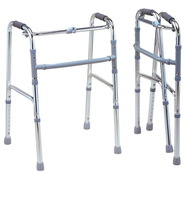 Anti Sliding Aluminum Adjustable Folding Walker , Stable Light Weight Rollator Walker