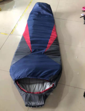 Compressed Blue 4 Season Envelope Sleeping Bag , 400gsm Envelope Style Sleeping Bag
