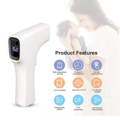 Forehead Household Digital Thermometer ABS 5cm Non Contact Temperature Sensors