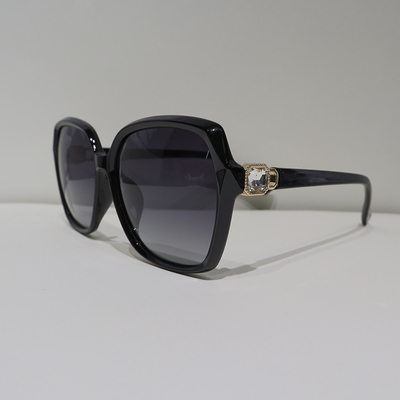 TR90 Inclusive Black Frame Polarized Sunglasses Butterfly No Glare