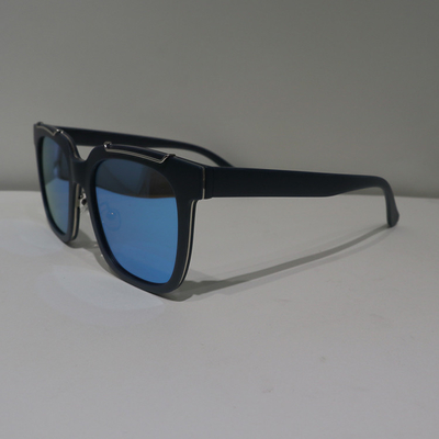 Mirrored TR90 Acetate Polarized Sunglasses 20mm Double Bridge