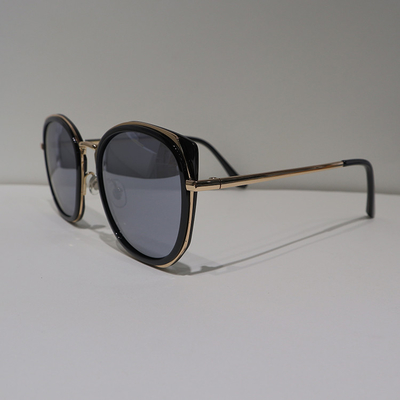 Rectangle Anti Reflective Sunglasses Oversized Gold Polarized