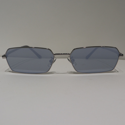 Light Blue Unisex Rectangle Polarized Sunglasses 148mm Plastic