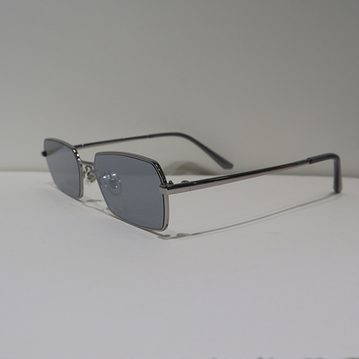 Light Blue Unisex Rectangle Polarized Sunglasses 148mm Plastic