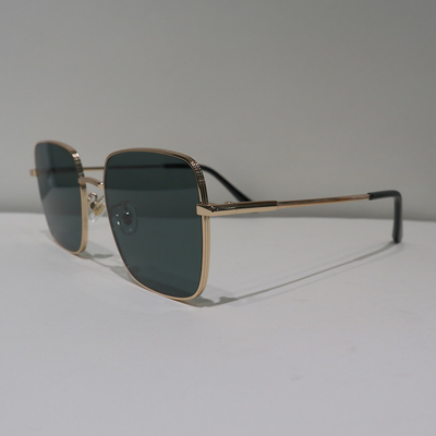 PC Anti Reflective Sunglasses 54mm Square Gold Polarized