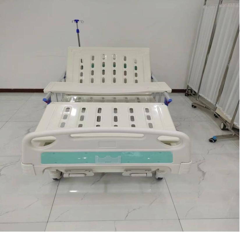 CE Approved Hospital Nursing Bed Manual 2 Crank ABS 2 Function 200KG Load
