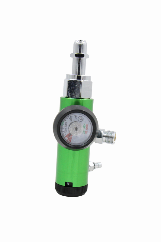 Aluminum Brass Portable Oxygen Regulator , Click Adjustable High Pressure Regulator