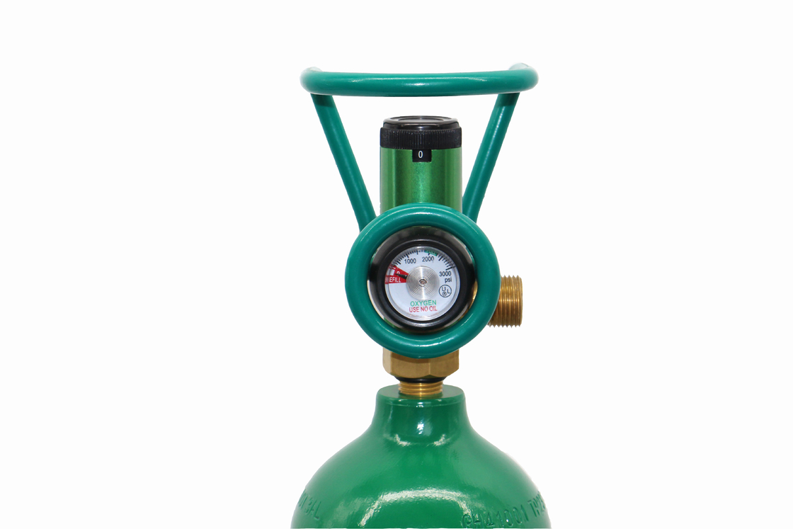 Green Portable Oxygen Regulator PC Integrate Cylinder Valve