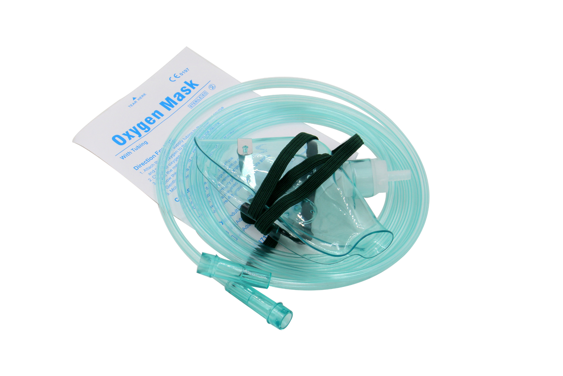 PVC Green High Flow Nasal Cannula Oxygen 210cm For Inhalation