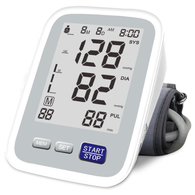 5v Aa Battery Automatic Upper Arm Blood Pressure Monitor LCD Home Cuff