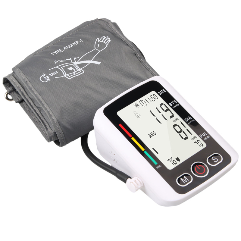 ABS Plastic Automatic Arm Blood Pressure Monitor , 40bpm Upper Arm Bp Monitor