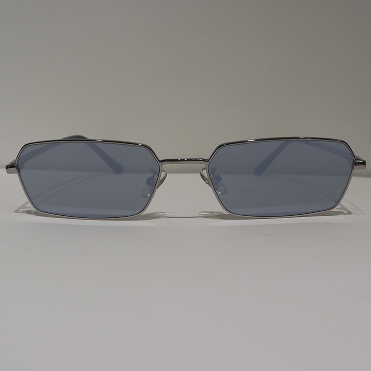 Light Blue Unisex Rectangle Polarized Sunglasses 148mm Plastic