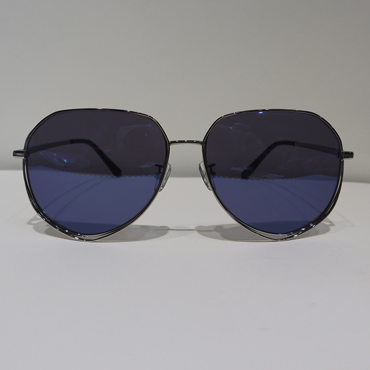 Unisex Metal Pilot Polarized Sunglasses Round Non Reflective