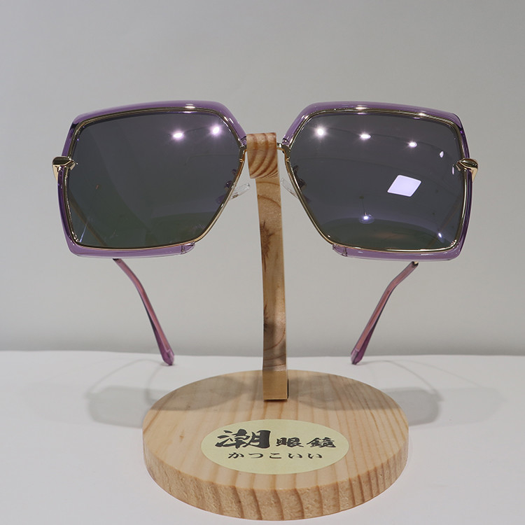 Polygon Anti Reflective Sunglasses TR90 , Transparent Purple Polarized Sunglasses